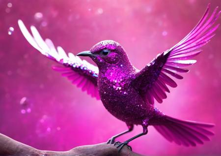 Magenta bird