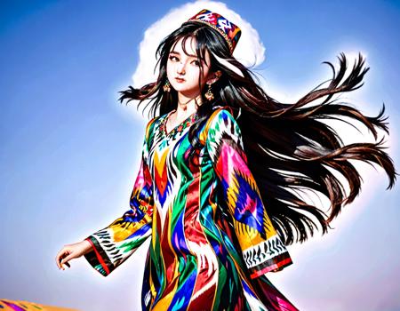 Uyghur Etles LoRA | 维吾尔艾德莱斯裙