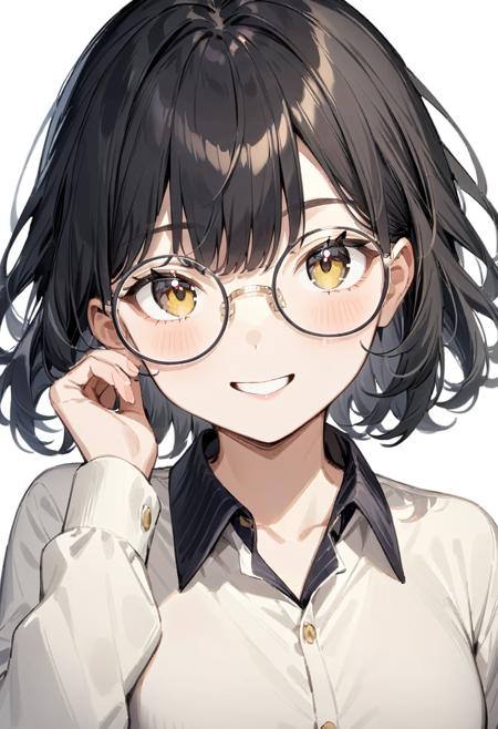 round metal frame glasses1 SDXL