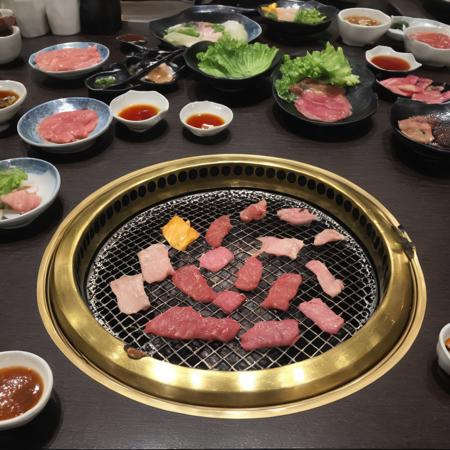 無煙ロースター内蔵テーブル / smokeless roaster SDXL