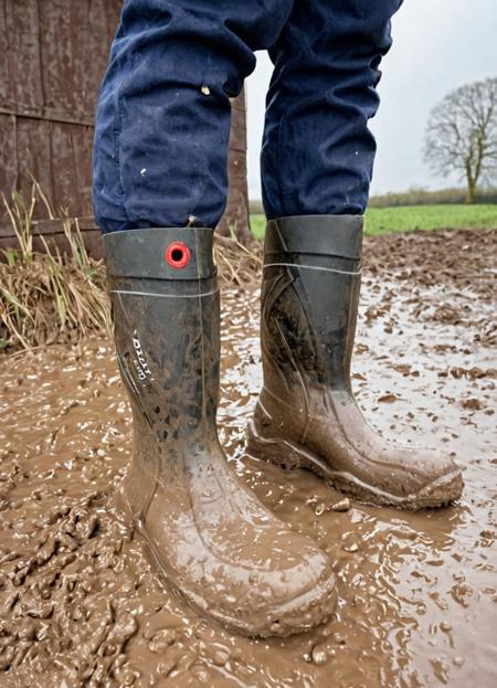 Dirty Rubber Boots