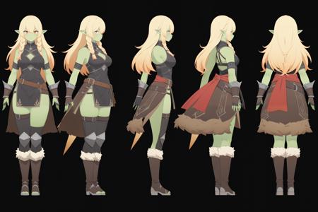 F1/XL Anime Model Turn, Multi-View, Turnaround, Model Sheet, Character Design