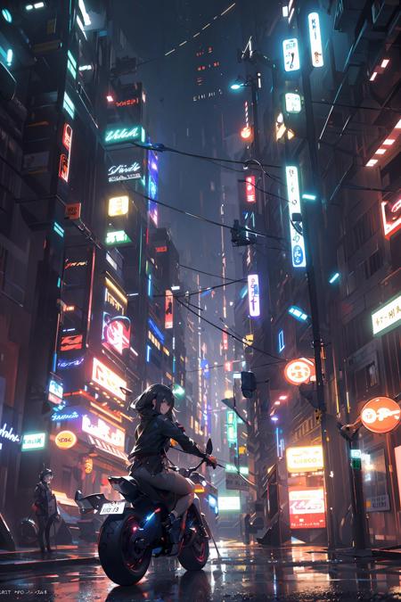 赛博世界/Cyberworld/赛博朋克场景 Lora