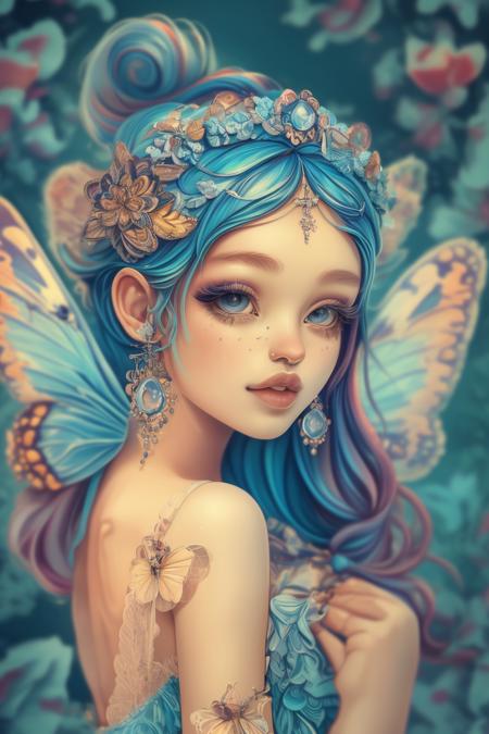 A poster style for a butterfly fairy - tangbohu 12