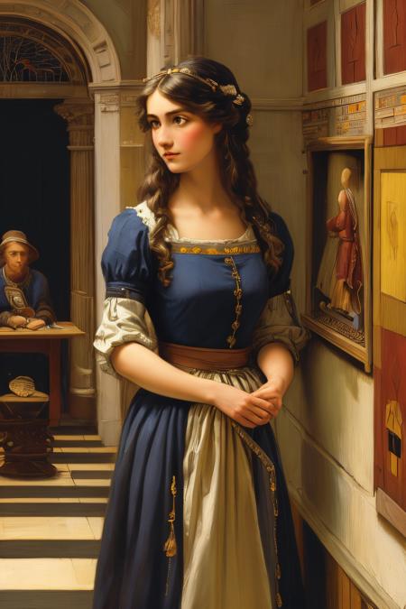 style of Edmund Leighton 201