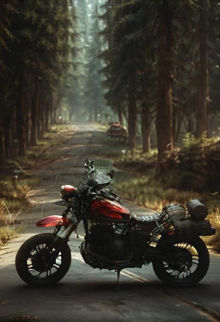 0960 Motorcycle parked on forest road版本v1.0 (ID: 825936)