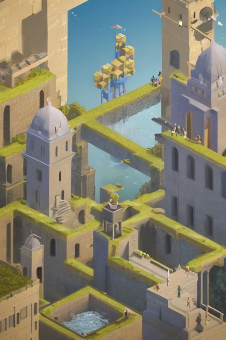 Monument Valley-ArtStyle LoRA版本v1-NAI (ID: 13862)