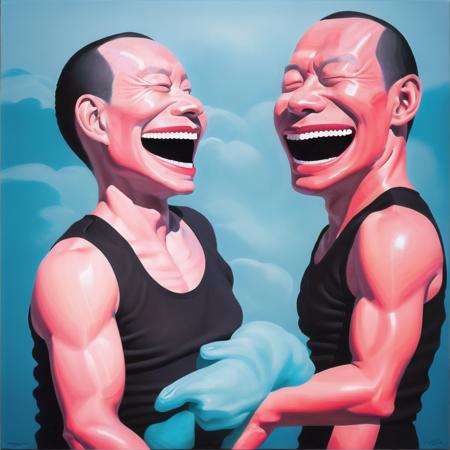 Yue Minjun signature smile Style
