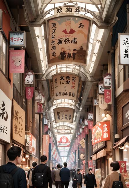 天神橋筋商店街 Tenjinbashisuji shopping street SDXL