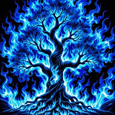 multiple-color flames LoRA [FLUX+XL+Pony]