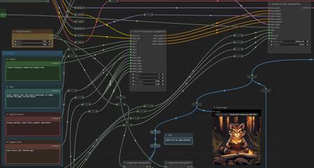 Searge-SDXL: EVOLVED v4.3.2 - Optimized Workflow for ComfyUI - 2023-11-13 - txt2img, img2img, inpaint, revision, controlnet, loras, FreeU v1 & v2, ...