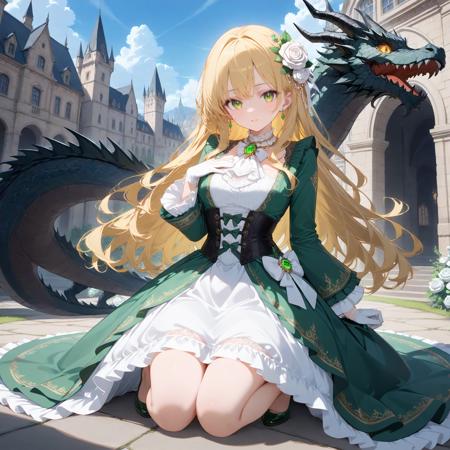 LOTM - 奥黛丽.霍尔 Audrey Hall - 绿裙 Green Dress - 诡秘之主 Lord Of The Mysteries - Pony SDXL