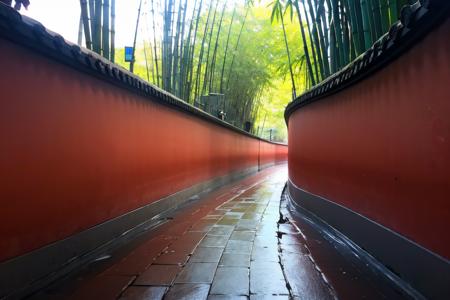 Chinese red wall