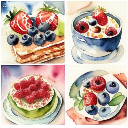 A watercolor food style - tangbohu 32