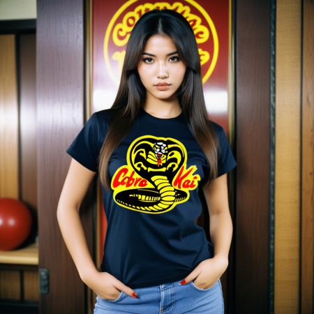 Cobra Kai t-shirt - Cobra Kai logo - SDXL1.0