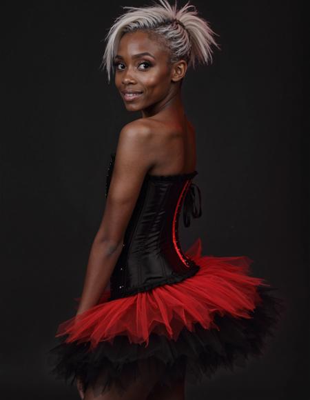 Black Red Tutu Skirt Corset | Flux版本Flux.1 D v1.0 (ID: 1039255)