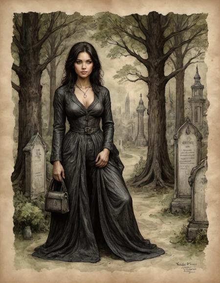 Eldritch Parchment Art  | for Flux.1 dev
