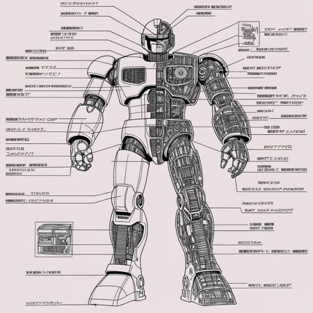 Robot structure diagram Style | SDXL