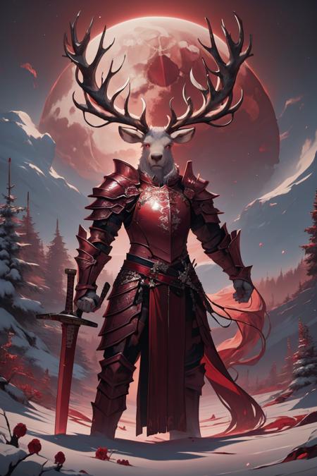 Red Reindeer Knight (OC) LoRA