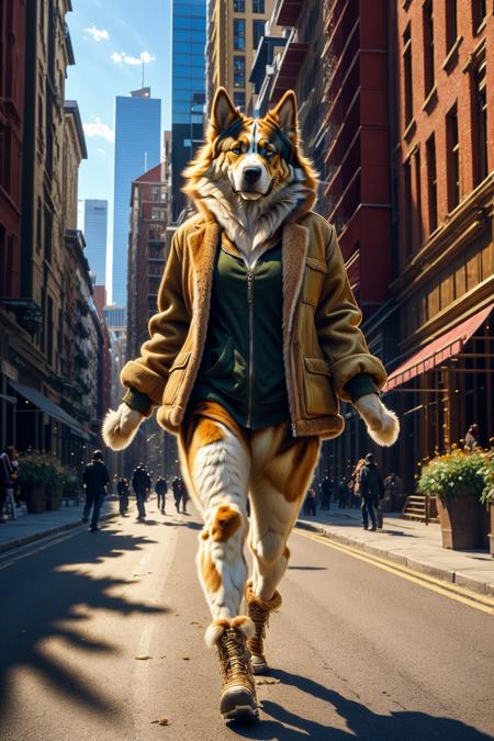 A Random Realistic Humanized Dog Character (realistic furry character)