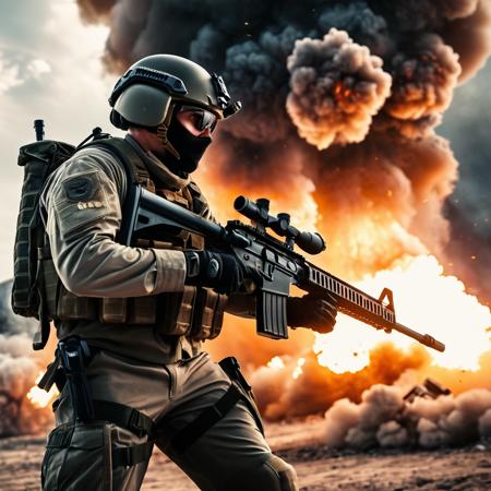 Battlefield + (2042) military cinematic style XL + F1D