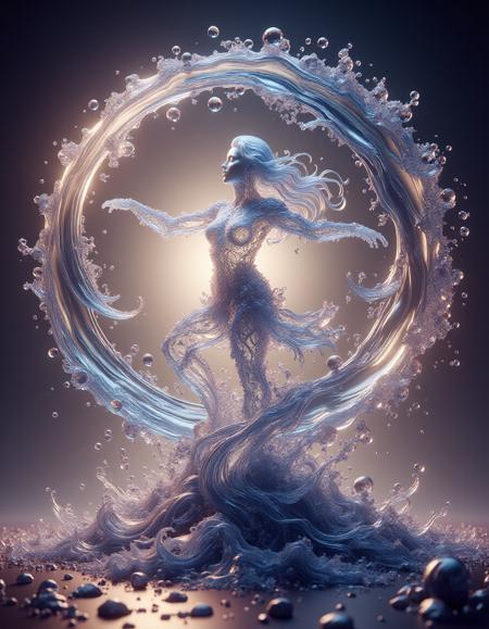 Liquid Water Flow Style [FLUX+SDXL+1.5]