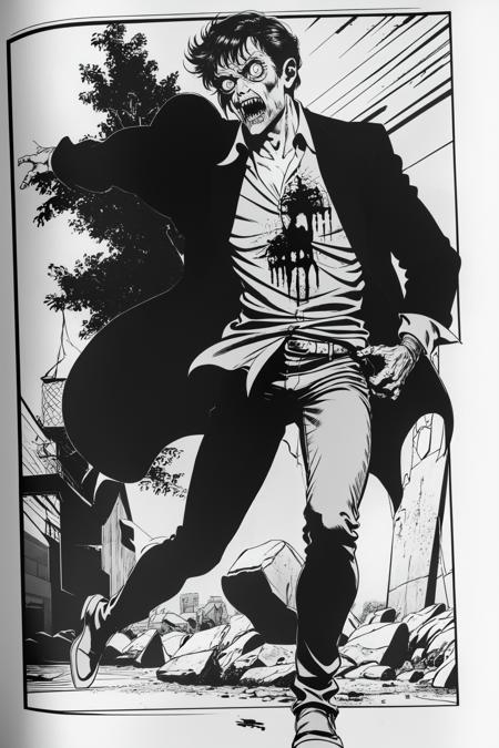 Dylan dog comic style - experimental horror lora