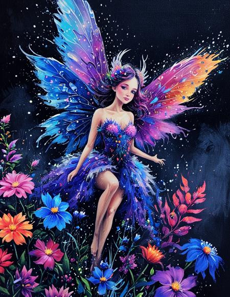 Paint on Black Canvas