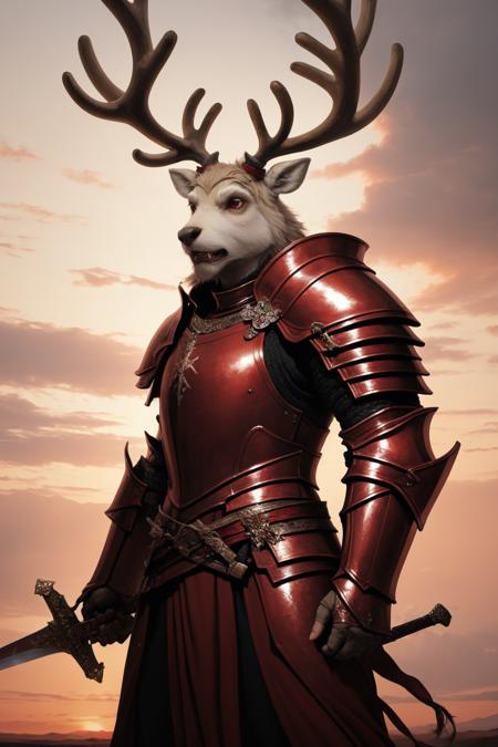 Red Reindeer Knight (OC) LoRA