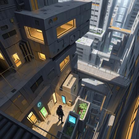 Deep urbanized city background in style of Ayuli2424 [Pony XL, SD 1.5, Animagine SDXL]