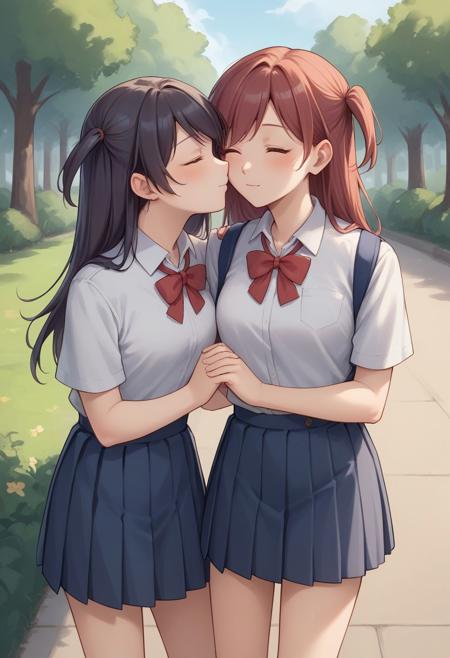 Kissing cheeck