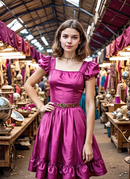 Ruffled Dress / Classic Style XL