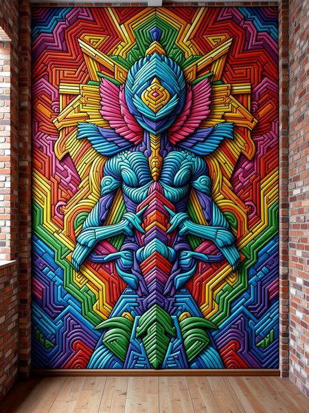 Colorful Maze Pattern FLUX & SDXL