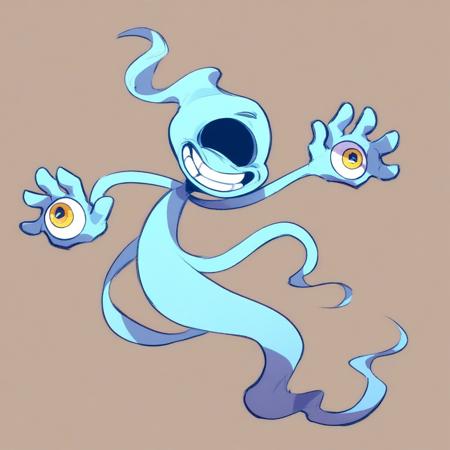 blind specter (Cuphead, cup Head, ghost)