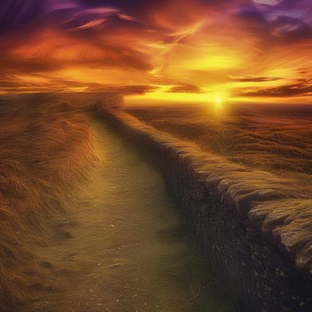 Road to the west (background)