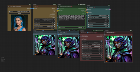 Stable Diffusion Face Swap Workflow版本v1.1 (ID: 1223023)