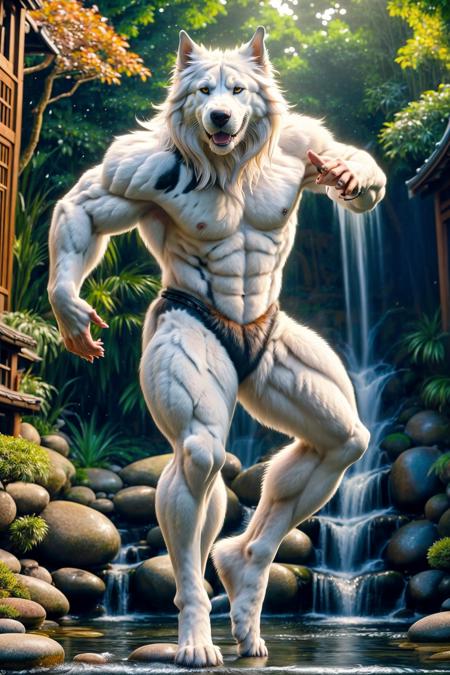 A Random Realistic Humanized Dog Character (realistic furry character)