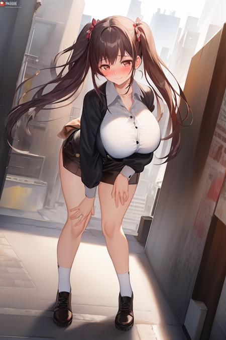 正常坐姿与站着弯腰 / Normal sitting posture and bending over while standing (full body)