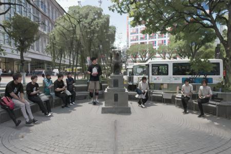 ハチ公前（渋谷） Bronze statue of Hachiko in front of Shibuya Station, TOKYO SD15
