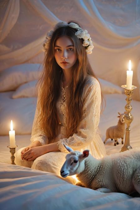 Girl and Sheep