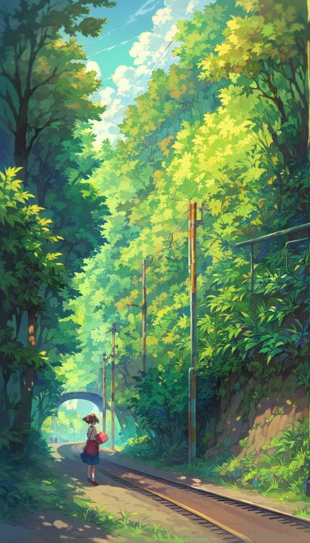 Anime Style Backgrounds for Pony Diffusion