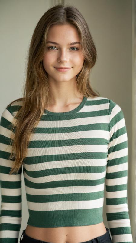 Zara stripped long sleeve crop top/shirt