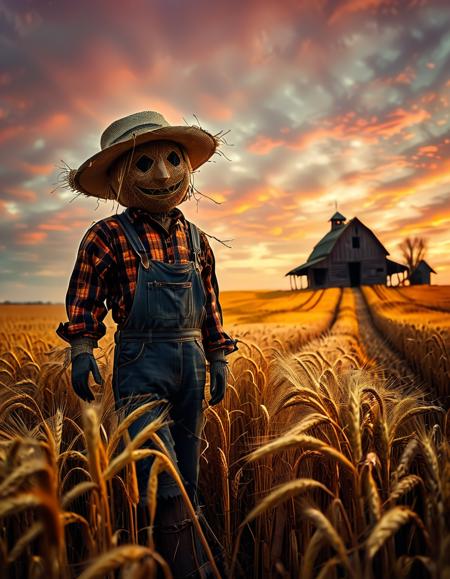 wheat field at dusk background