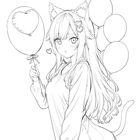 线稿lineart for Animagine