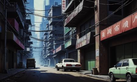 Cowboy Bebop Artstyle LORA SDXL (environments/props)