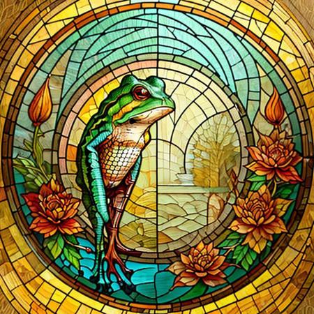 Stained glass circle