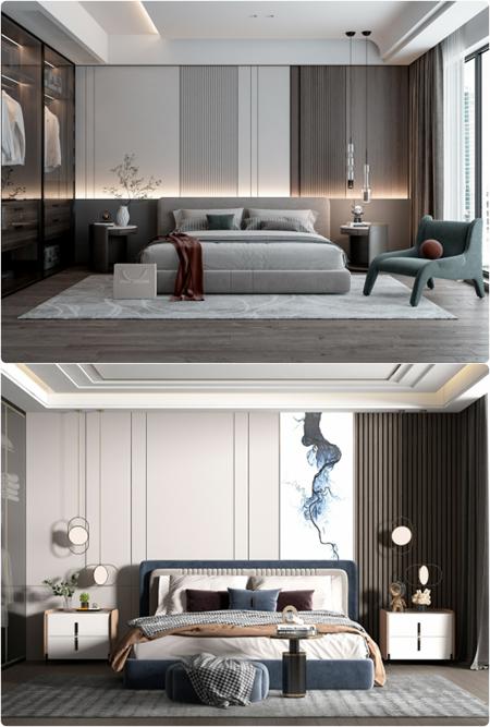 Modern light luxury bedroom