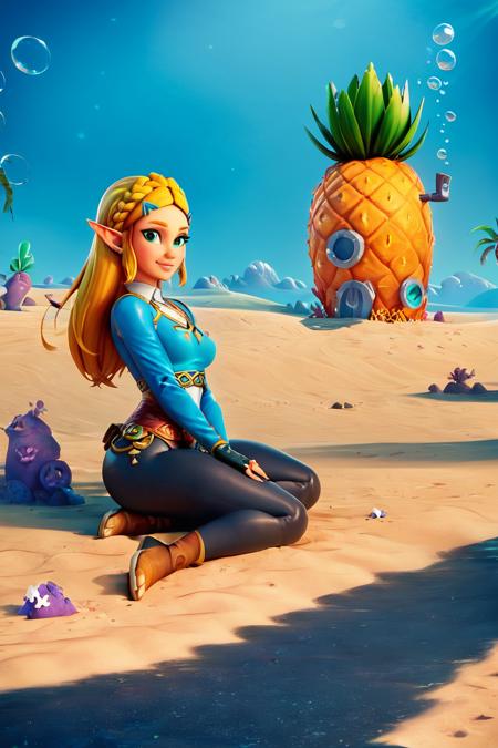 Pineapple Under The Sea (Bikini Bottom, Pacific Ocean) (SpongeBob SquarePants) [Pony & SD1.5]