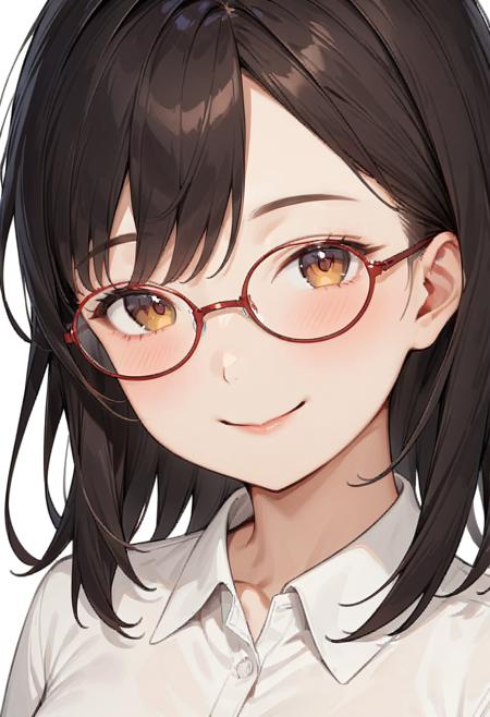 oval metal frame glasses2 SDXL