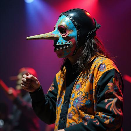 SLIPKNOT band. Number 3 masked.  Chris Fehn